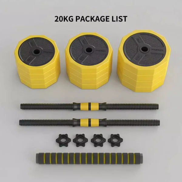 cn-11134207-820l4-modr8j0mz30rf6 4 in 1 Adjustable Dumbbell & Barbell Set 20kg