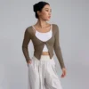 sg-11134201-8260p-mjxy924avzlsbe Twist Front Yoga Shrug Top