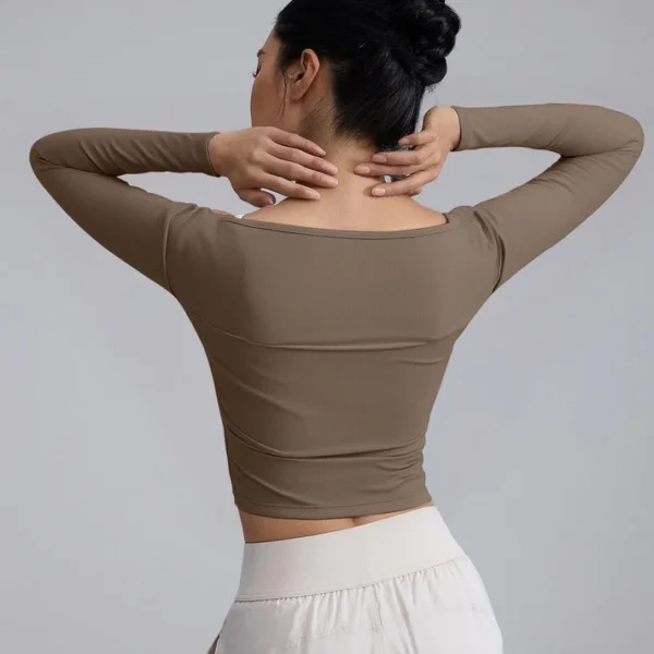 sg-11134201-82620-mk29fvuuwmiq57 Twist Front Yoga Shrug Top