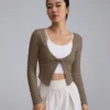 sg-11134201-82628-mk29fuvfflz925 Twist Front Yoga Shrug Top